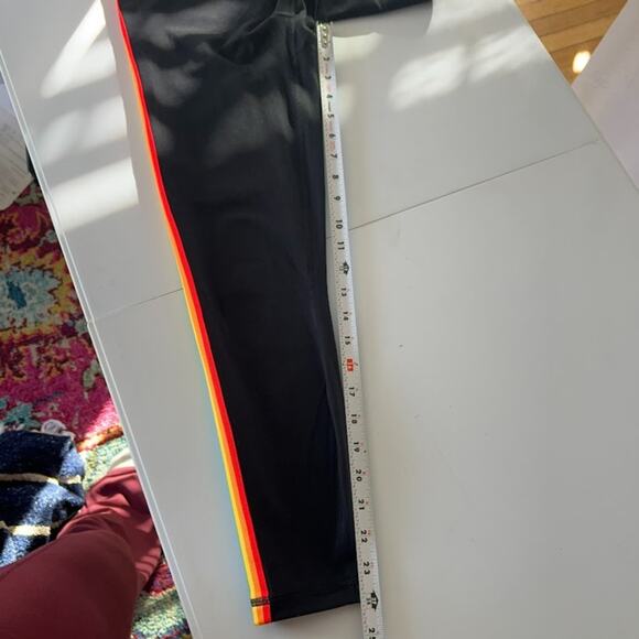 NWT Spiritual Gangster Sz M Women's Ada Black Rainbow Stripe 7/8 Leggings - Picture 6 of 9